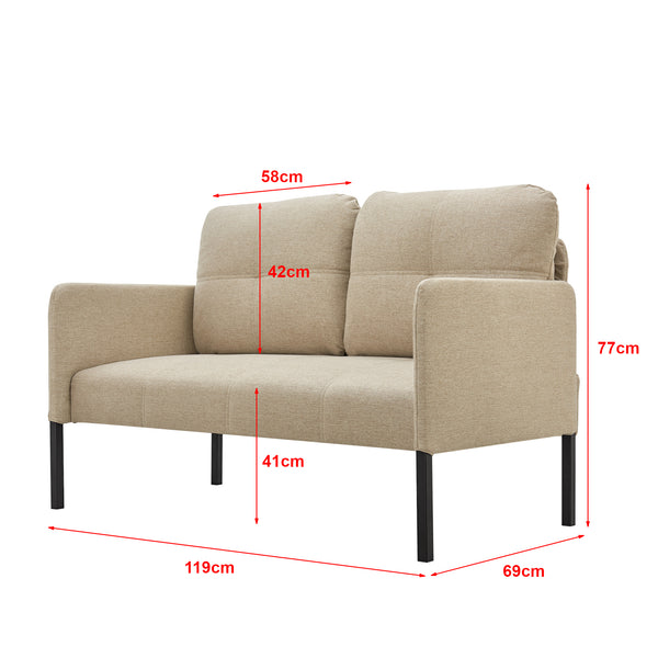 Sofa Reichling 2-Sitzer in verschiedenen Farben [en.casa]