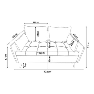 Sofa Sysmä 2-Sitzer in versch. Farben [en.casa]