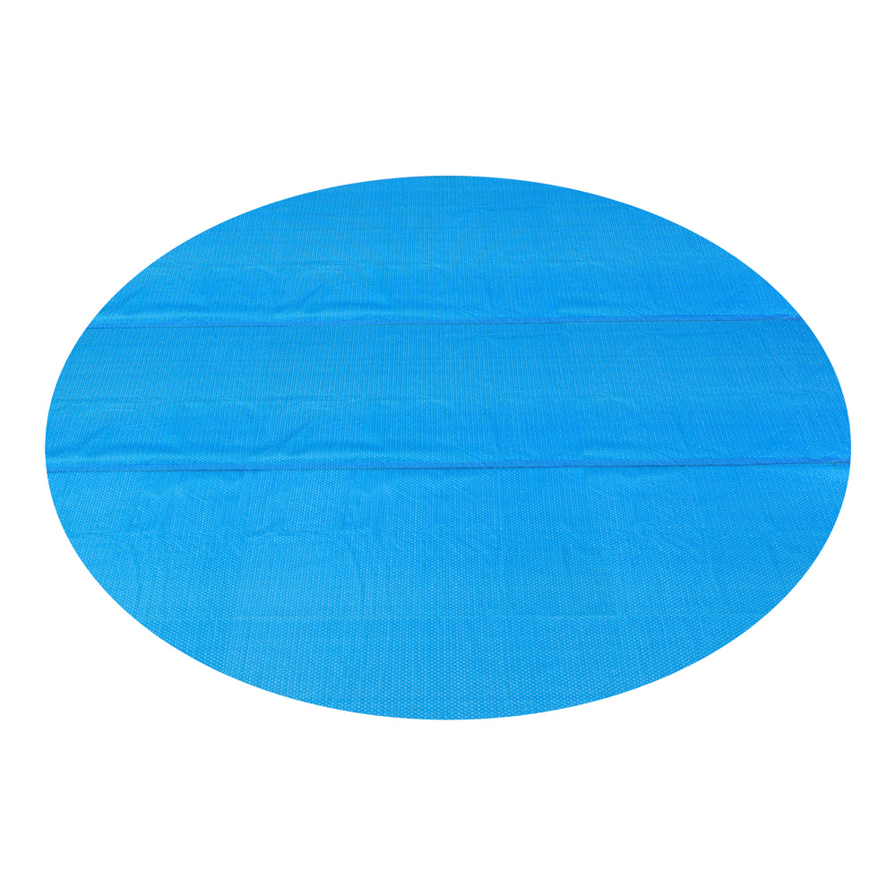 Solar Poolabdeckung Ferrarno rund Blau [en.casa]