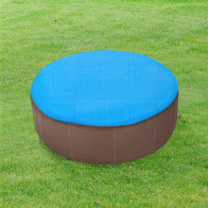 Solar Poolabdeckung Ferrarno rund Blau [en.casa]