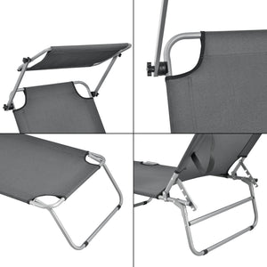Sonnenliege Argozelo 186x55x24 cm [casa.pro]