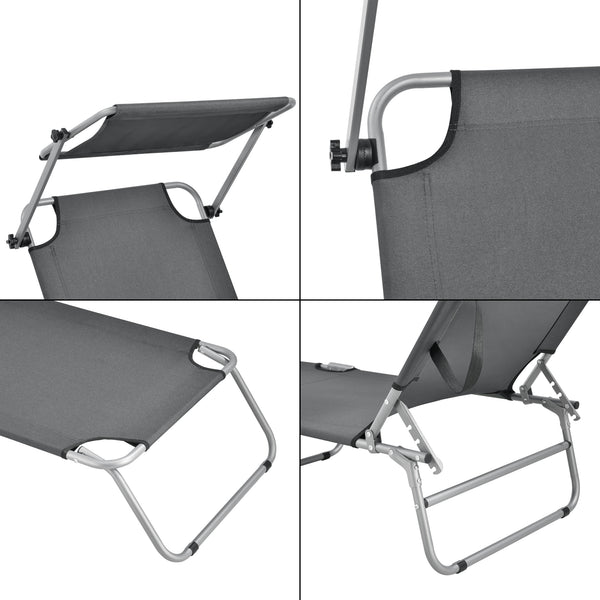 Sonnenliege Argozelo 186x55x24 cm [casa.pro]