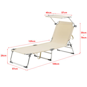 Sonnenliege Legorreta Aluminium 189x57x28 cm [en.casa]