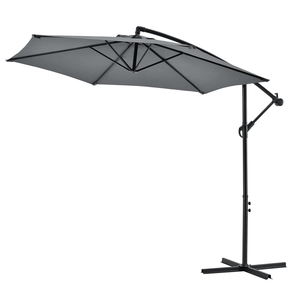 Ampelschirm Budva 270 cm Polyester Stahl Grau casa.pro - premiumXL