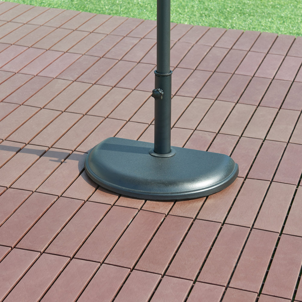 Sonnenschirmständer Bisenti Beton 45x29x4,5 cm Schwarz 10 kg [casa.pro] - premiumXL