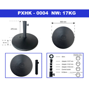 Sonnenschirmständer Bionaz Beton Schwarz [casa.pro]