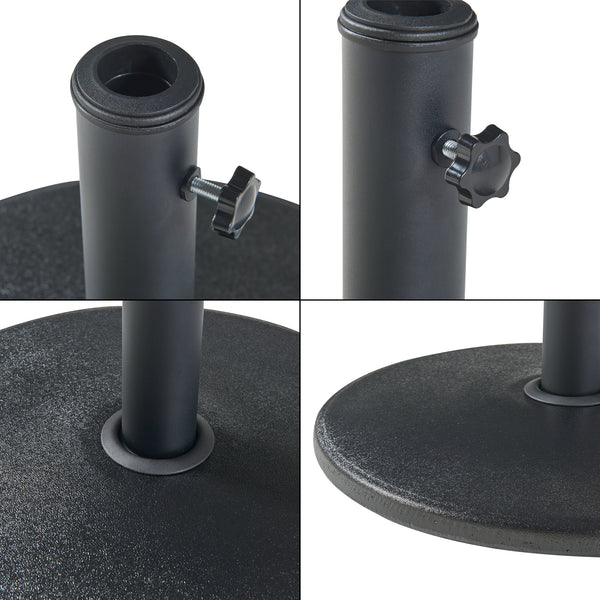 Sonnenschirmständer Bionaz Beton Schwarz [casa.pro]