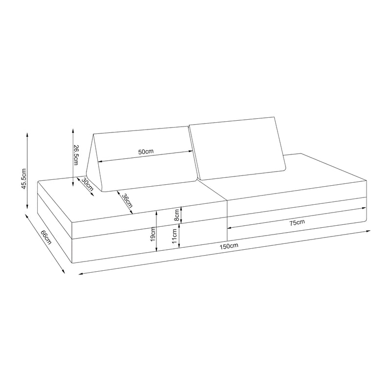 Maßskizze Spielsofa Norhulta[en.casa]