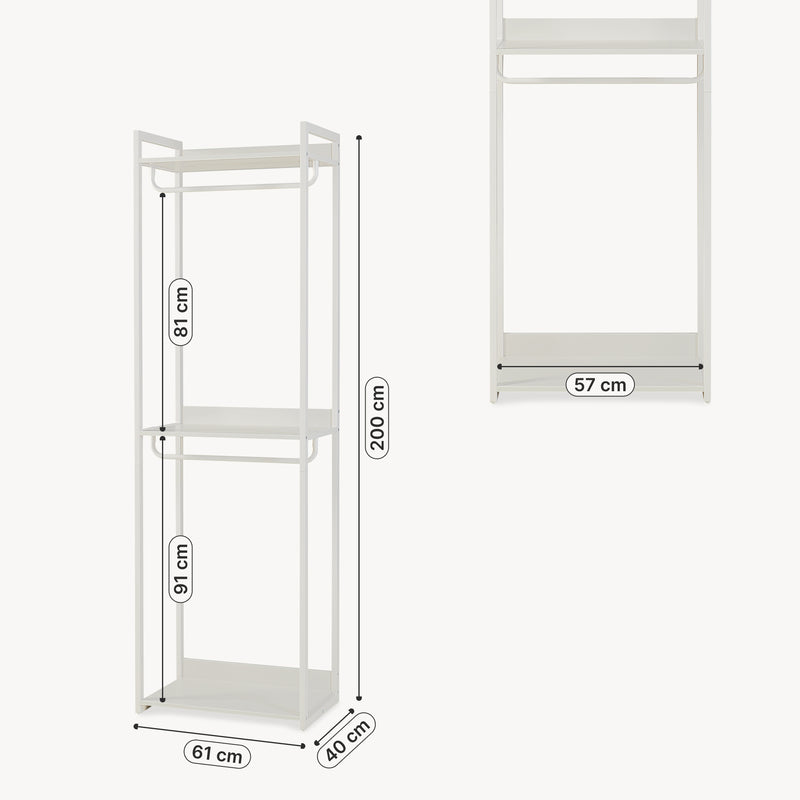 Maßskizze Standgarderobe Jässaatka [en.casa]