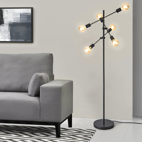Stehleuchte Craigavon 154cm x 28cm Schwarz [lux.pro]