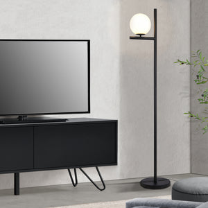 Stehlampe Aberdaron Schwarz / Weiß [lux.pro] - premiumXL