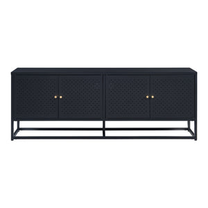 TV Schrank Janakkala Stahl Schwarz [en.casa]