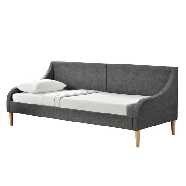 Tagesbett 90x200 cm mit oder ohne Kaltschaummatratze Dunkelgrau en.casa