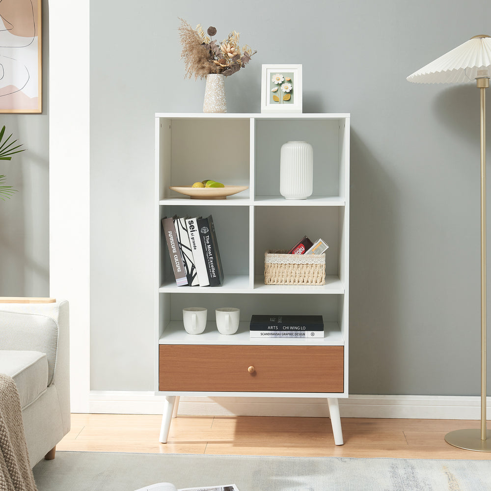 Bücherregal mit Schublade Reyljand [en.casa]