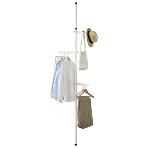 Garderobenhalter Havneby Teleskopgarderobe mit Kleiderstange en.casa - premiumXL