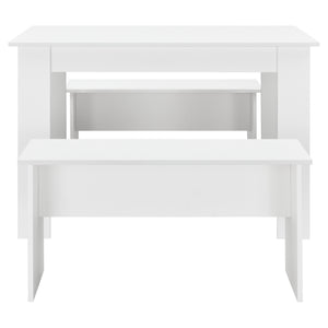 Tisch- und Bank Set 110x70 cm in versch. Farben en.casa