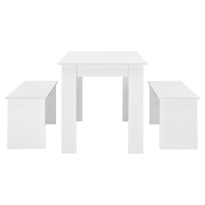 Tisch- und Bank Set 110x70 cm in versch. Farben en.casa