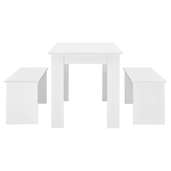 Tisch- und Bank Set 110x70 cm in versch. Farben en.casa