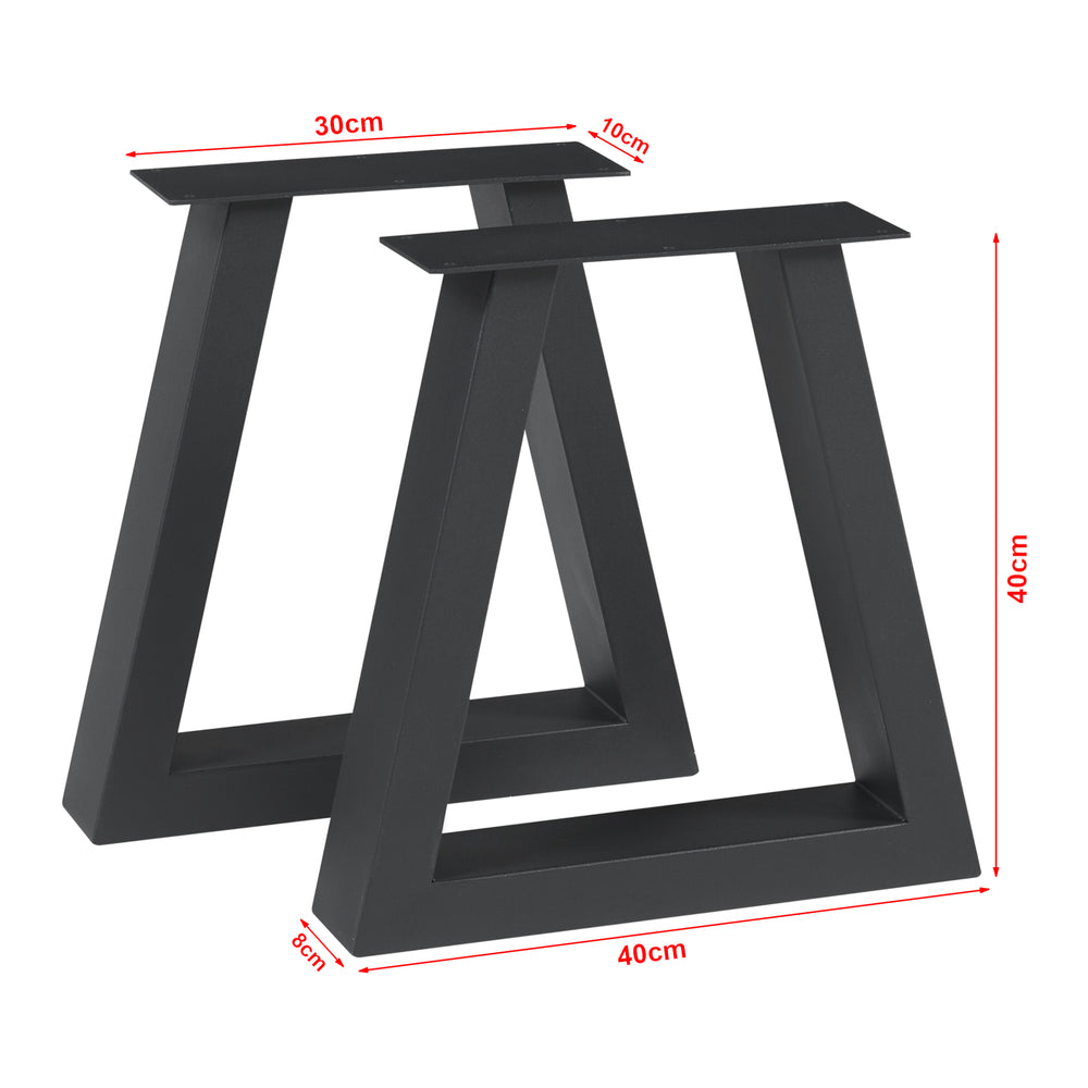 Tischgestell 2er Set Greiling Schwarz [en.casa]