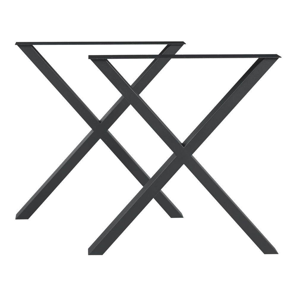 Tischgestell 2er Set Greith Schwarz [en.casa]