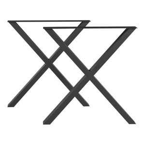 Tischgestell 2er Set Greith Schwarz [en.casa]