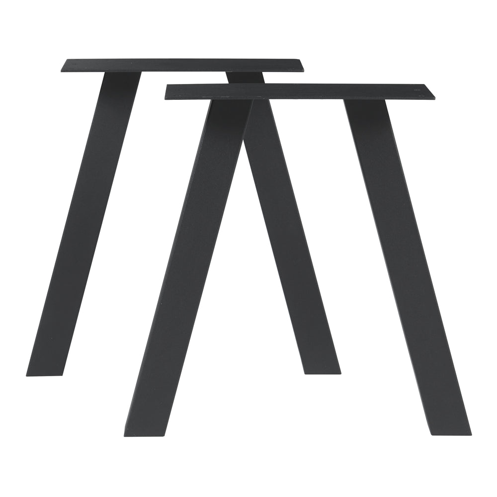 Tischgestell 2er Set Heustreu Schwarz [en.casa]