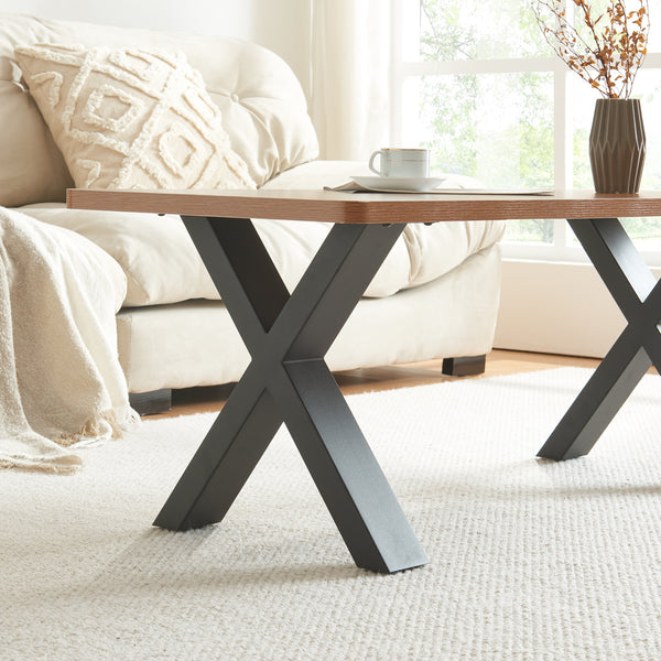 Tischgestell 2er Set Maribo Schwarz [en.casa]