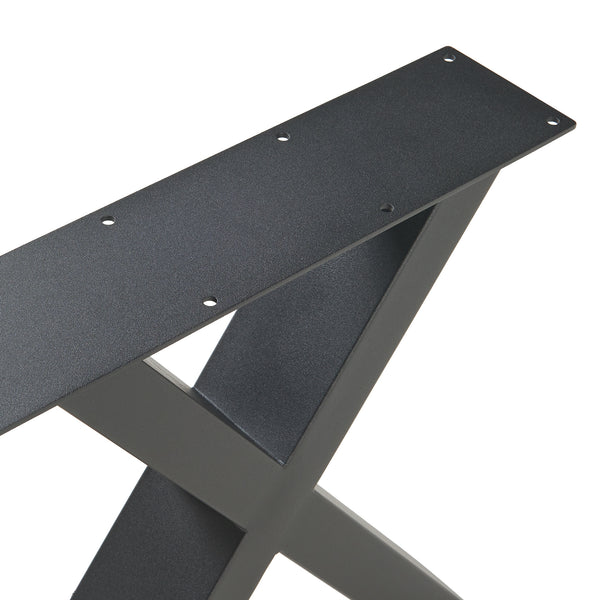 Tischgestell 2er Set Maribo Schwarz [en.casa]