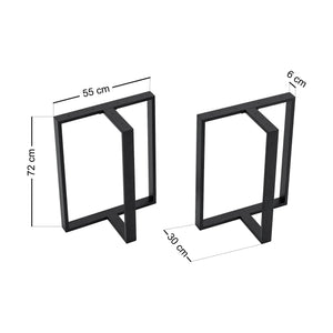 Tischgestell Ashby 2er Set Stahl [en.casa]