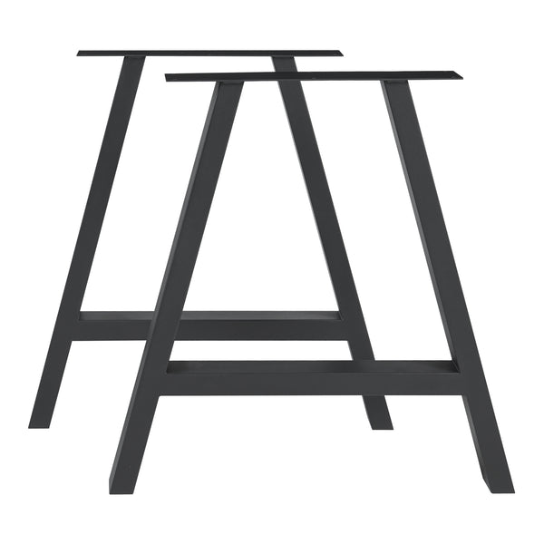 Tischgestell 2er Set Eschau Stahl Schwarz [en.casa]