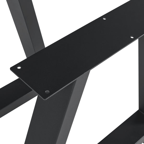 Tischgestell 2er Set Eschau Stahl Schwarz [en.casa]