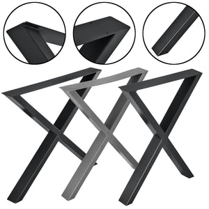 Tischgestell Greith 2er-Set X-Form in versch. Farben und Größen [en.casa]