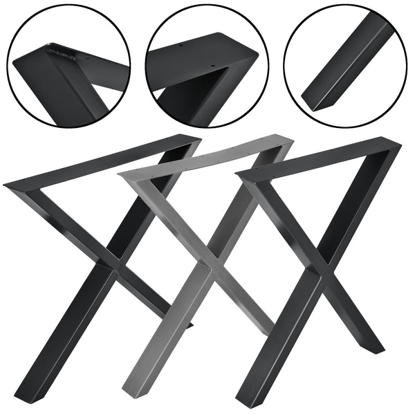 Tischgestell Greith 2er-Set X-Form in versch. Farben und Größen [en.casa]