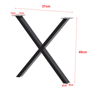 Tischgestell Høng Schwarz versch. Größen [en.casa]