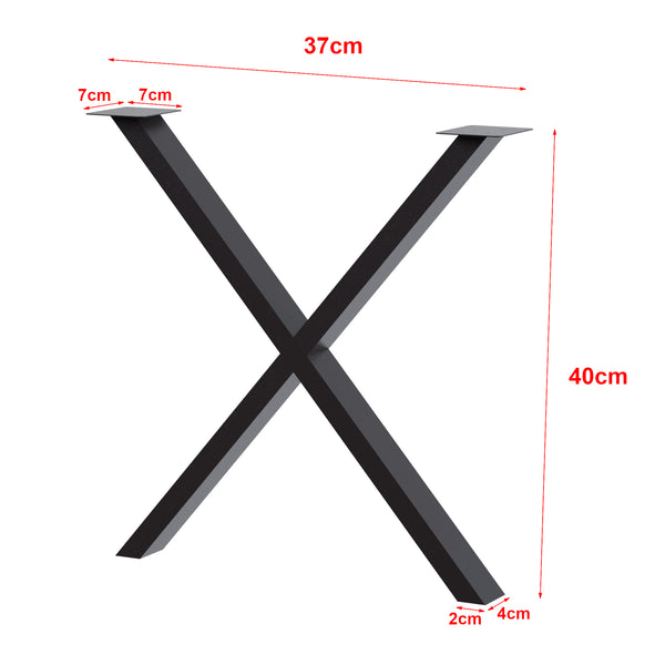 Tischgestell Høng Schwarz versch. Größen [en.casa]