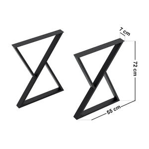 Tischgestell Karvia 2er Set Stahl [en.casa]