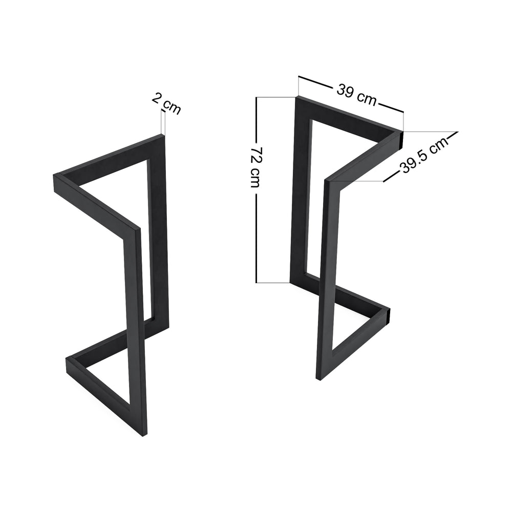 Tischgestell Kaskinen 2er Set Stahl [en.casa] - premiumXL