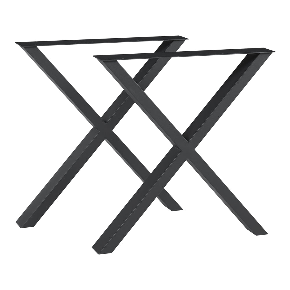 Tischgestell 2er Set Greith Schwarz [en.casa]