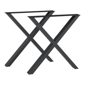 Tischgestell 2er Set Greith Schwarz [en.casa]