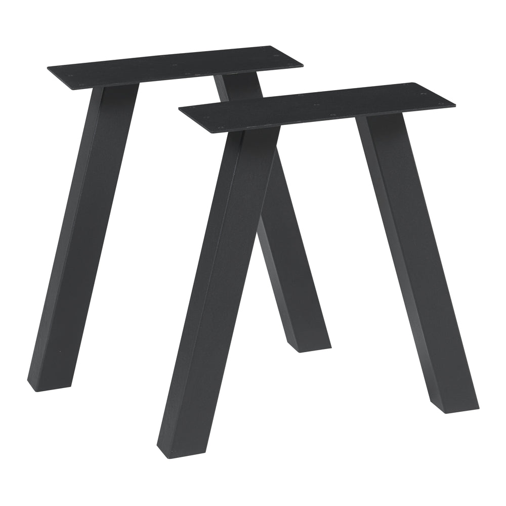 Tischgestell 2er Set Heustreu Schwarz [en.casa]