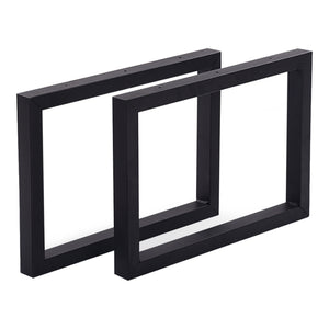 Tischgestell Lunderskov 2er - Set Stahl 35x50cm Schwarz [en.casa] - premiumXL