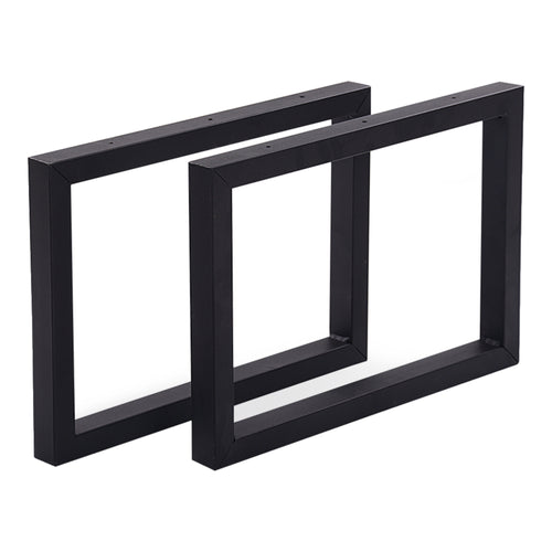 Tischgestell Lunderskov 2er - Set Stahl 35x50cm Schwarz [en.casa] - premiumXL