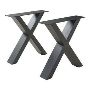 Tischgestell 2er Set Maribo Schwarz [en.casa]