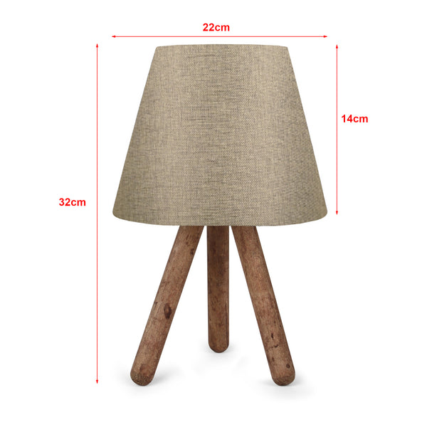 Tischleuchte Middlesbrough Holz 1xE27 in versch. Farben [lux.pro]