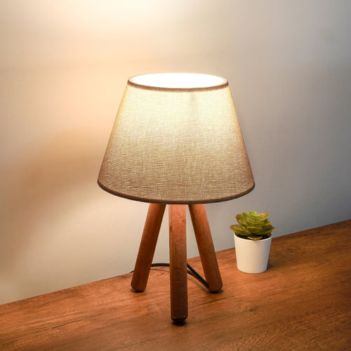 Tischleuchte Middlesbrough Holz 1xE27 in versch. Farben [lux.pro]