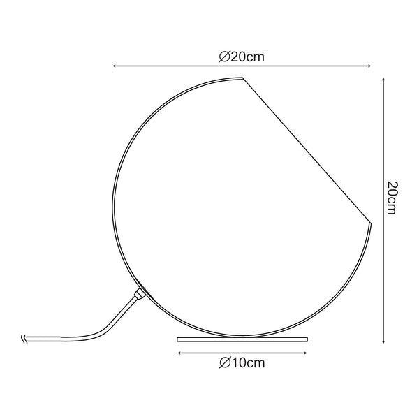 Tischleuchte Lukkodso 1xE27 Ø20x20 cm Metall [lux.pro]