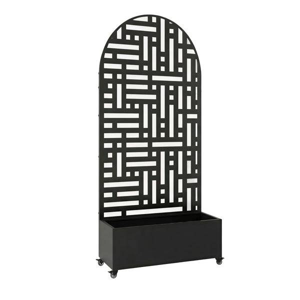 Trennwand Bernalda mit Blumenkasten Bogenform [casa.pro]
