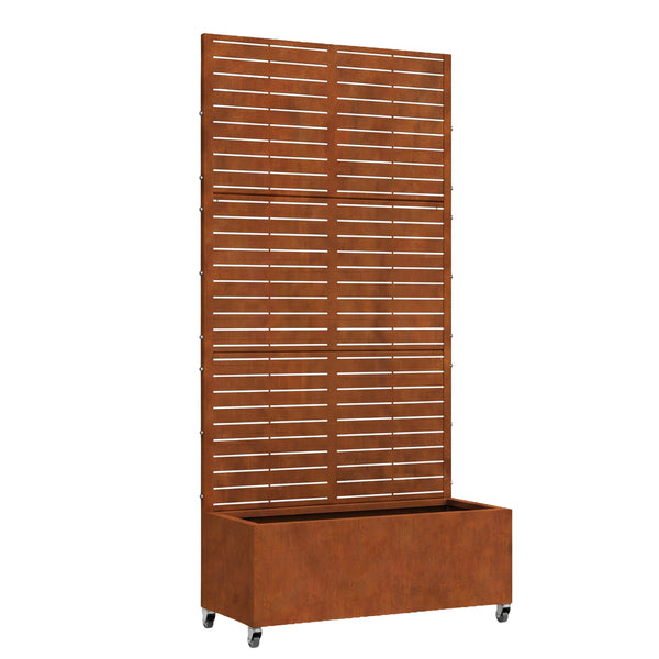 Trennwand Nodepp mit Blumenkasten Stahl [casa.pro]