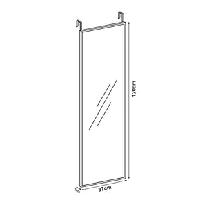 Türspiegel Lesina Aluminiumrahmen 120x37cm [en.casa]