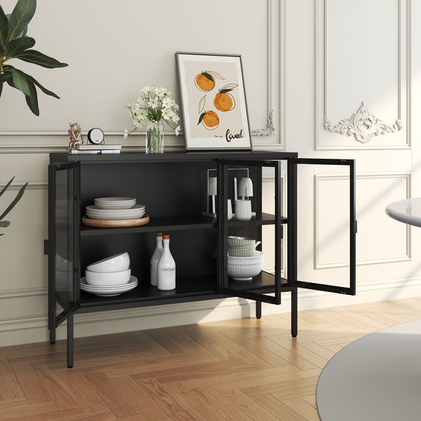 Vitrinen-Sideboard Borshavisa [en.casa]